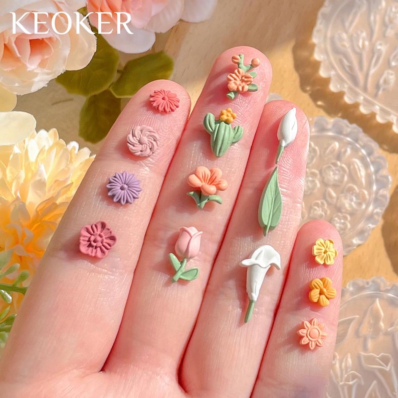 KEOKER Spring Polymer Clay Molds, Butterfly Polymer Clay Mini Molds ...