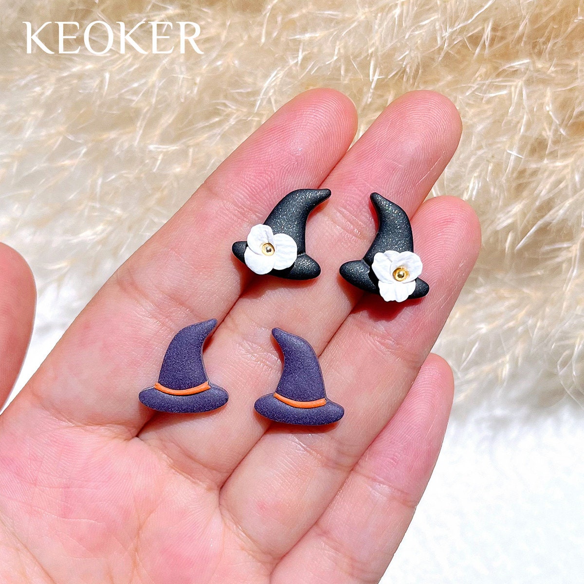 KEOKER Halloween Polymer Clay Cutters, Clay cutters for Halloween Earrings  Making, 20 Shapes Halloween Clay Earrings Cutters, Pumpkin Clay Cutters For