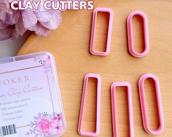 Keoker Clay Cutters, Polymer Clay Cutters, Long Dangle Shape Polymer Clay Cutter (5PCS B)