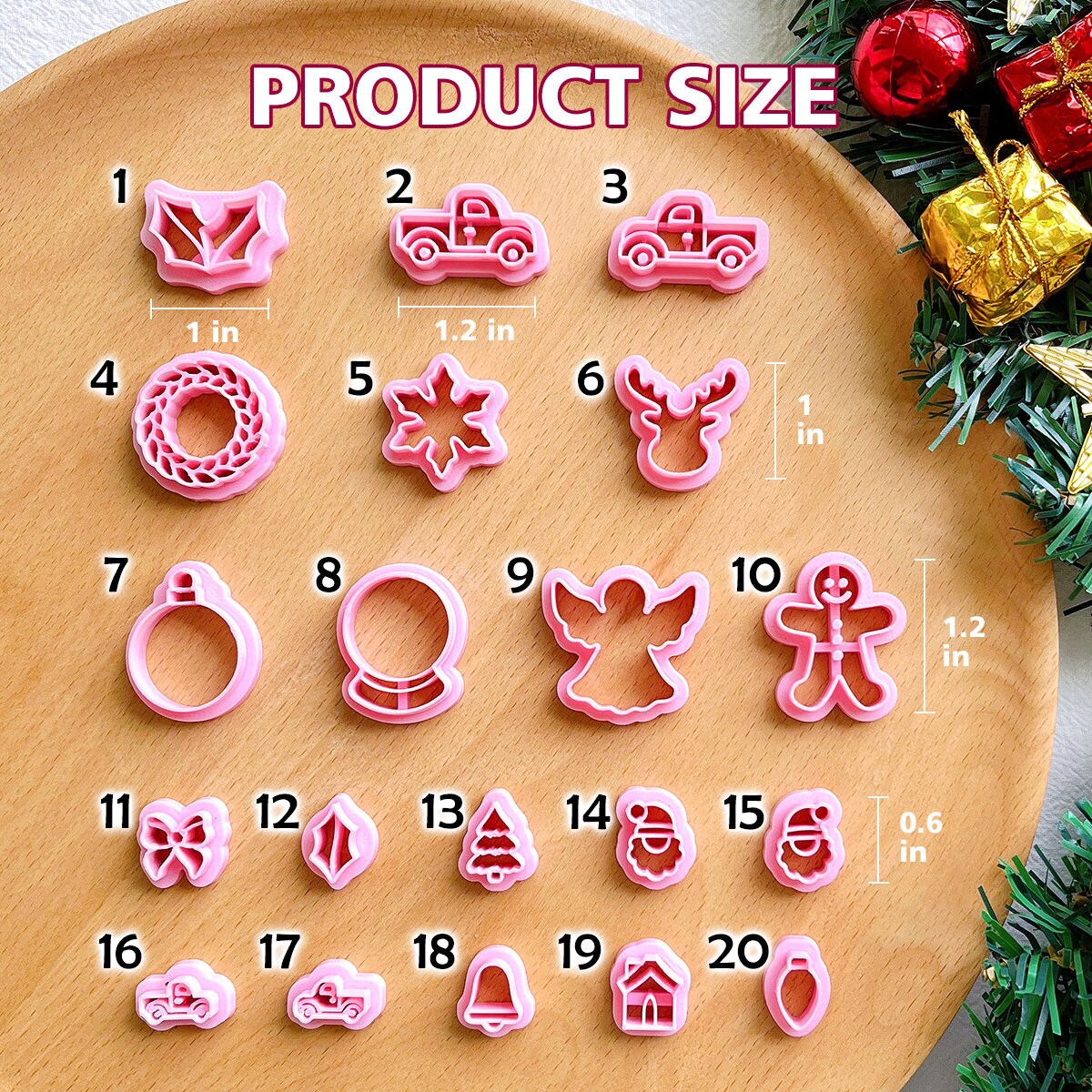 KEOKER Christmas Polymer Clay Cutters (10 Shapes)
