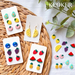 KEOKER emporte-pièces en argile polymère pour bijoux en argile polymère, emporte-pièces en argile polymère aux fruits pour la fabrication de bijoux de boucles d'oreilles image 4