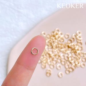 KEOKER 14k guldfylld 4/5/6/7/8 mm öppen ring (100 st), öppen rund O-ringkoppling för smyckestillverkning bild 4