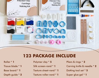 Buy KEOKER 123 Polymer Clay Earrings Making Kit, Ultimate Clay