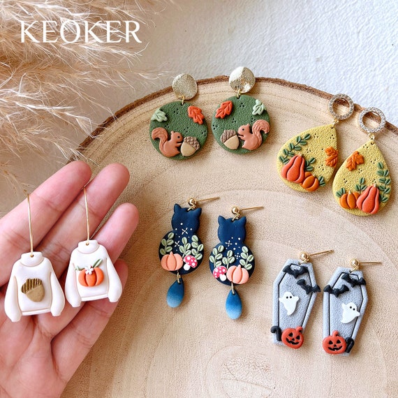 Buy KEOKER Christmas Clay Cutters, Christmas Polymer Clay Cutters for  Earrings Making, 20 Clay Cutters Shapes Christmas Online in India 