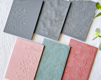 KEOKER Polymer Clay Texture Sheets, Clay Texture Mat for Making Earrings Jewerly, Polymer Clay Earrings Tools