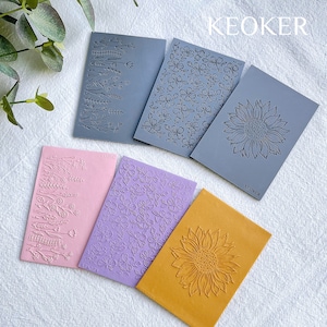 Keoker Polymer Clay Texture Sheets, Clay Texture Mat for Making Earrings Jewerly, Polymer Clay Earrings Tools