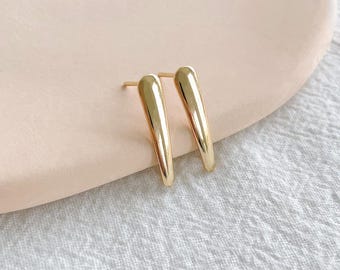 KEOKER 14K Gold Plated Bar Earring Post (10PCS), DIY Earring Findings, Polymer Clay Tools, Jewellery Tools