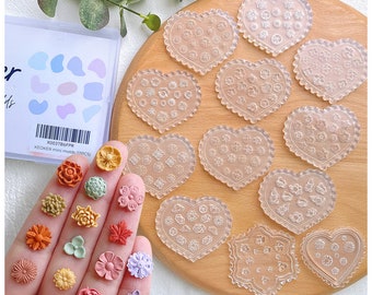 12pcs Polymer Clay Cutters Valentines Day, Valentines Polymer Clay Cutters  For Earrings Making, 12 Shapes Valentines