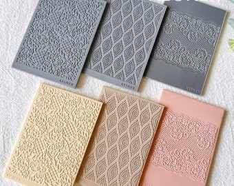 KEOKER Lace Texture Mat für Polymer Clay, Polymer Clay Texture Sheets, Funktioniert mit Polymer Clay Cutter