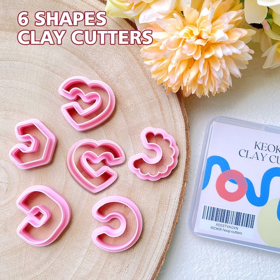 Keoker Clay Cutters for Polymer Clay Jewelry, Hoop Polymer Clay