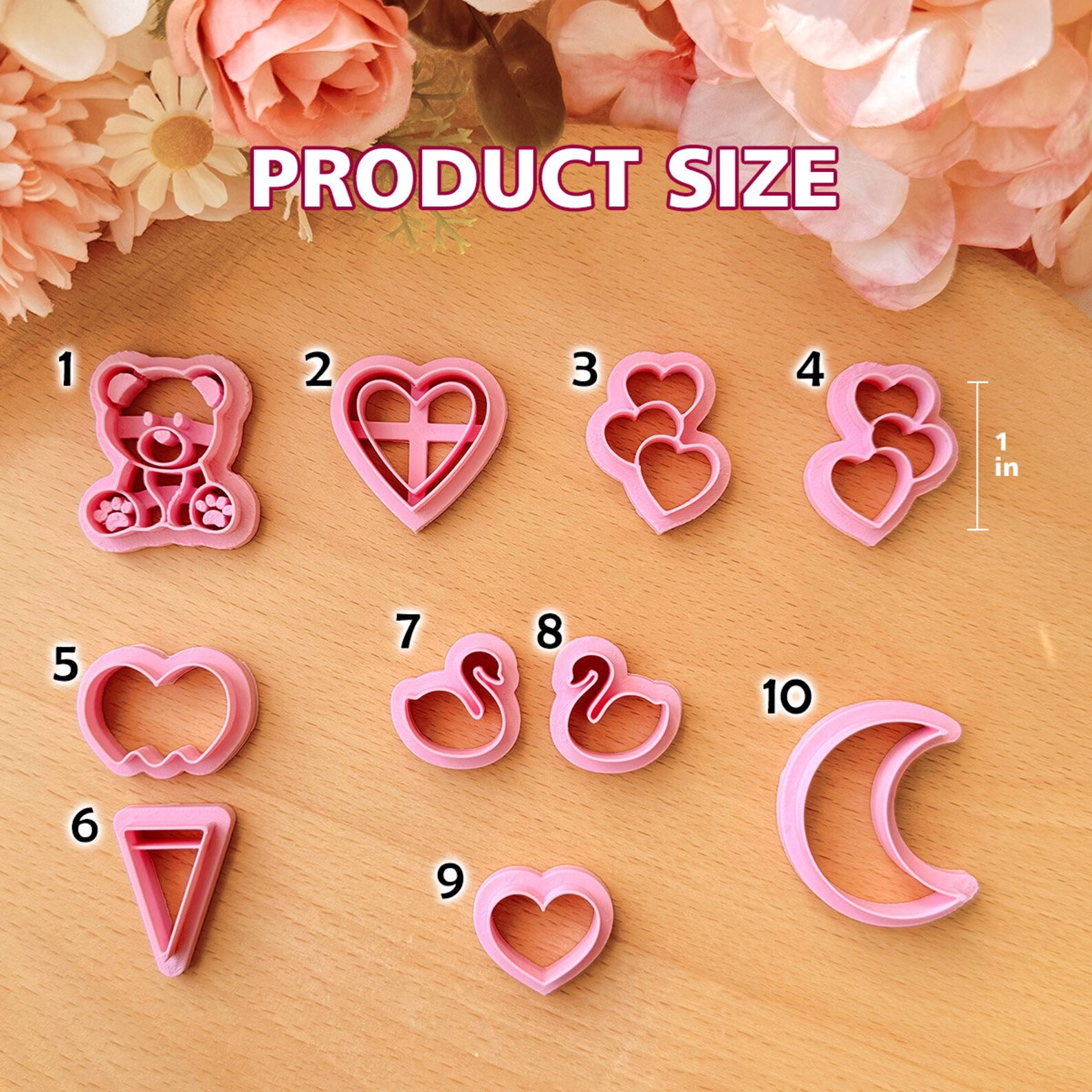 Valentnes Polymer Clay Cutter, Macramé and Heart Chan Lnk Clay