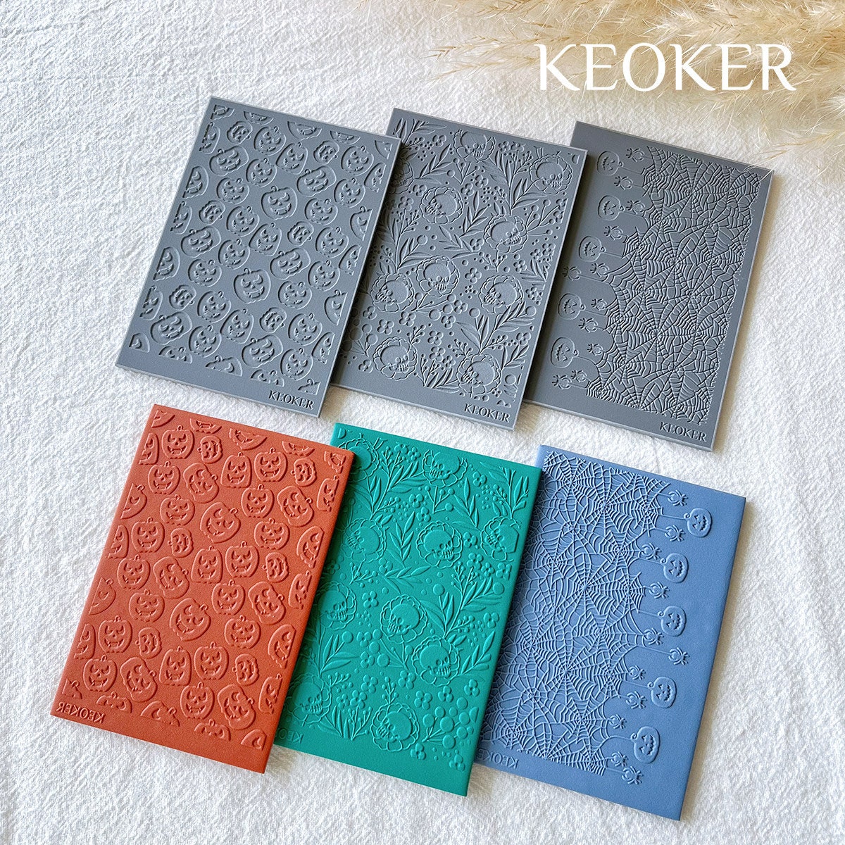 Botanical Polymer Clay Texture Sheet Texture Mat for Polymer Clay