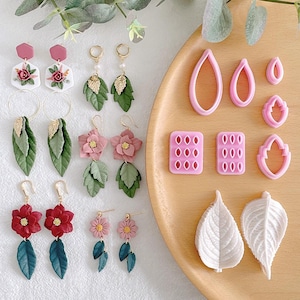 Keoker Lerutformar, Lerutformar av 7 former i polymerlera med pressform i polymerlera, Lerutformar för smycken i polymerlera