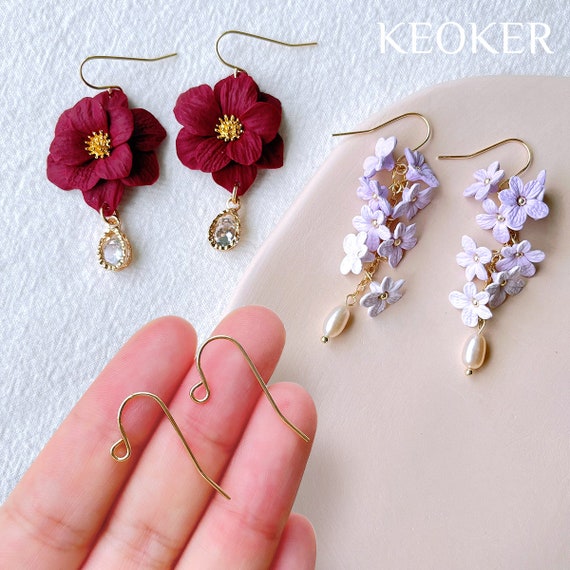 KEOKER Flower Polymer Clay Molds - 4 Pcs Flower & Leaf Clay Molds for  Jewelry Making, Daisy Miniature Clay Molds for Polymer Clay Earrings  Decoration