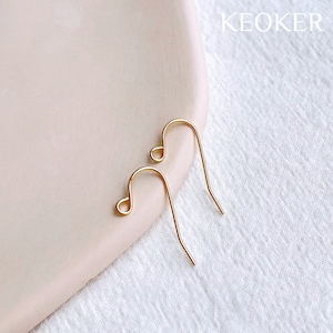 KEOKER 14K Gold Filled Ohrringhaken1(10 STÜCK), Gold Ohrringhaken, Gold Fisch Haken Drähte, Ohrdrähte, French Hook, Schmuckherstellung