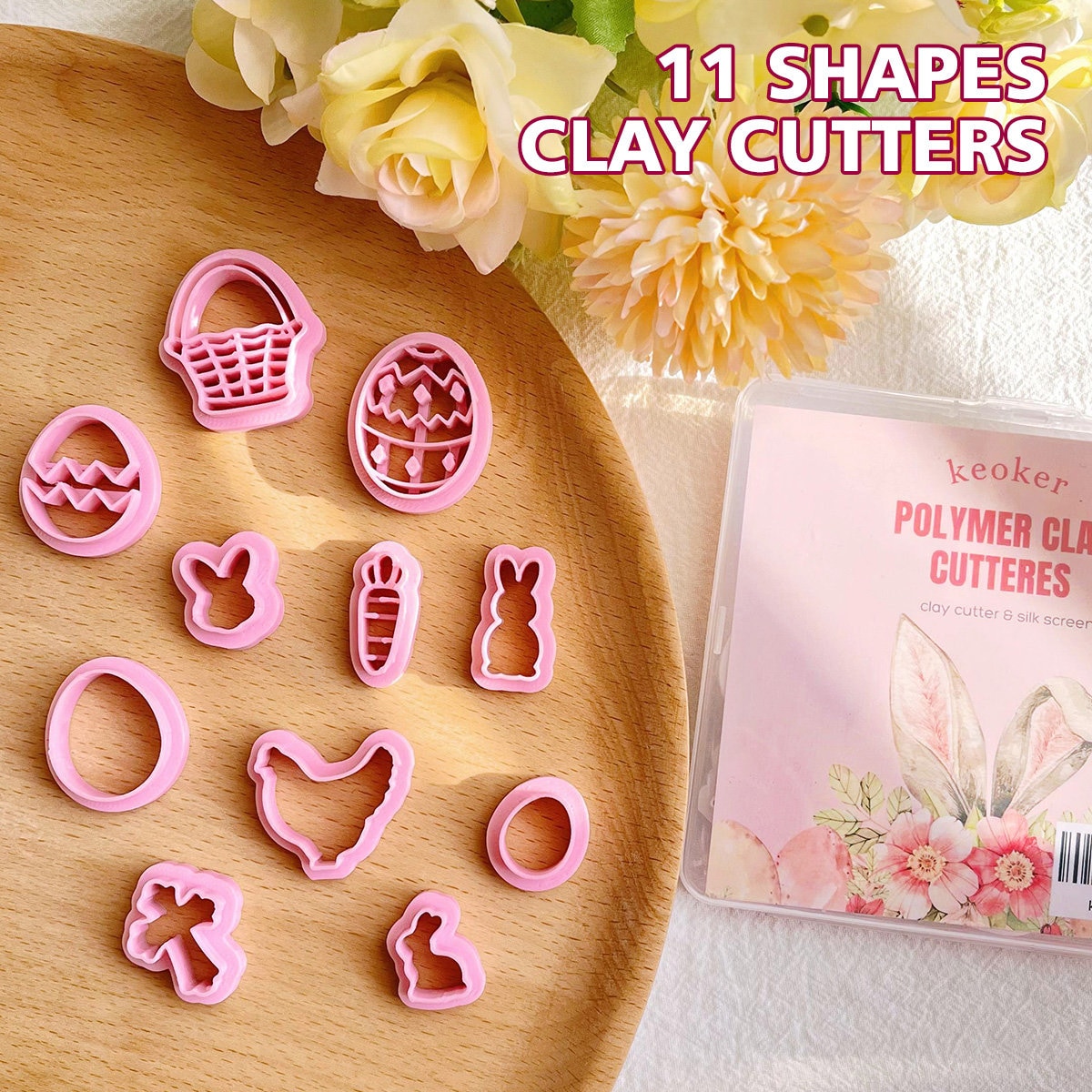 KEOKER Easter Day Polymer Clay Cutters(11 Shapes)