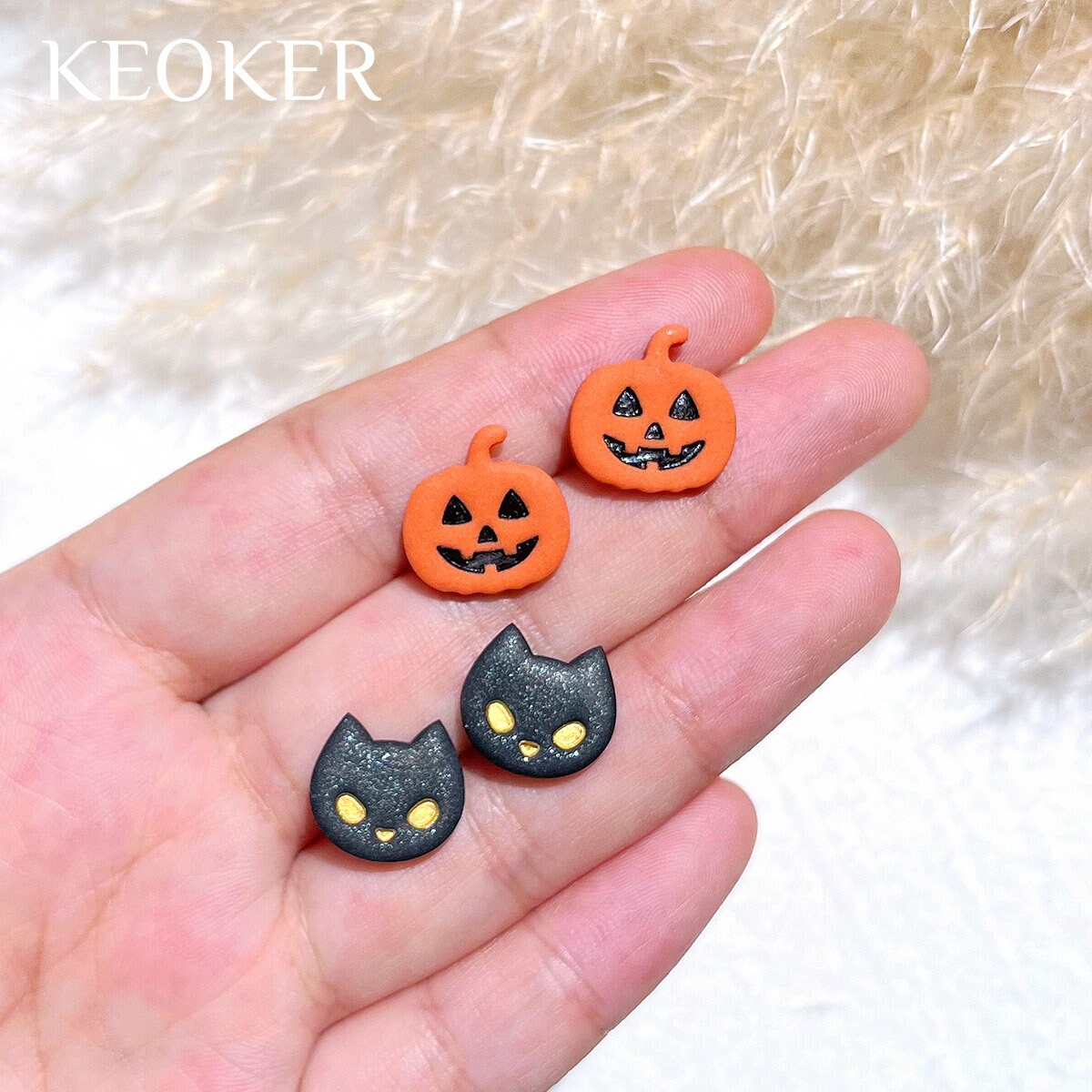 KEOKER Halloween Polymer Clay Cutters, Halloween Clay Cutters for