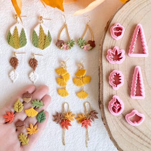 KEOKER Herbst Ausstechform, Ausstechform für Polymer Clay Schmuck, Herbst Ausstechform