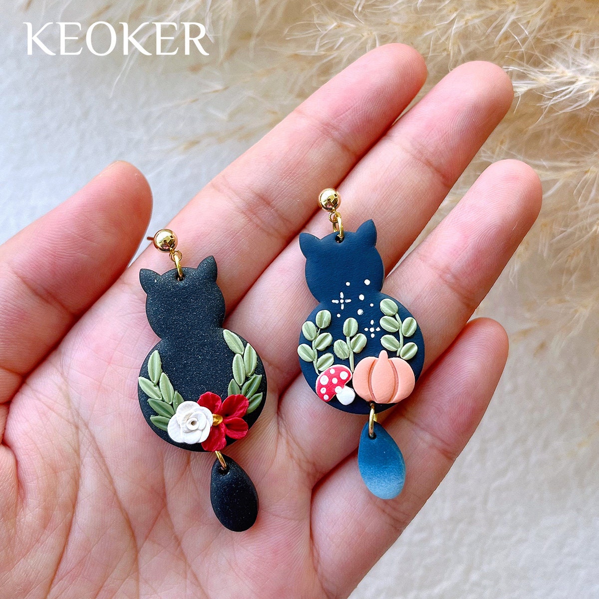 Keoker Mini Polymer Clay Cutters Halloween Mini Fall Clay Cutters for  Earrings Making, Maple Leaf Autumn Clay Earrings Cutters 