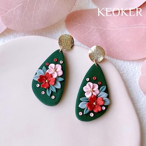 Keoker Mini Polymer Clay Cutters 15 Shapes Mini Flower Polymer Clay Cutters for Earrings Making, Leaf Clay Earring Cutter Set image 7