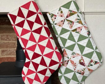 Christmas Countdown Stocking | Patchwork Christmas Stocking Pattern - PDF Digital Download