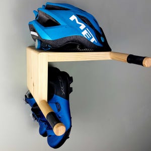 Premium Bike shelf - Bike Wall Mount - Solid wood - Custom made to your bike - No VISIBLE SCREWS - ECO friendly - Handmade in Spain