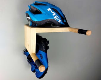 Custom Solid Wood Bike Wall Mount: Handmade Teak Finish