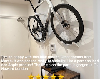 Supporto da parete per bicicletta, in legno, con capacità di carico di 50 kg, per bici da corsa, mountain bike, ibrido, tandem
