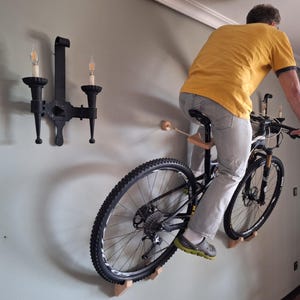 Minimalist Wooden Bike Wall Mount Ideal Cyclist Gift Handmade Wall Mounted Bike Rack for MTB Road and Gravel Bikes so Eco friendly Etsy UK
