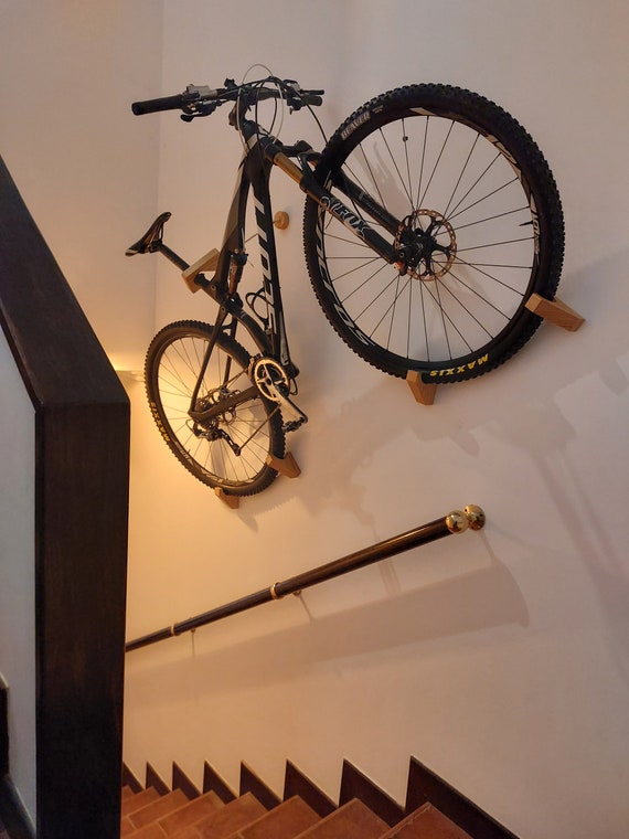 Bike Wall Mount Minimalist Design Wood ECO Handmade Road Gravel E bike MTB BMX All Sizes All Wall Types Etsy