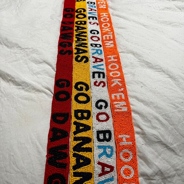 Beaded Go Dawgs Purse Strap Etsy