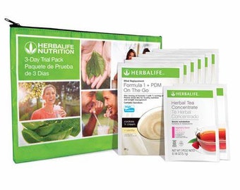 3-Day Trial Pack with Herbal Tea Concentrate, Herbal Tea Sample, Sample Tea, Sample Meal Replacement