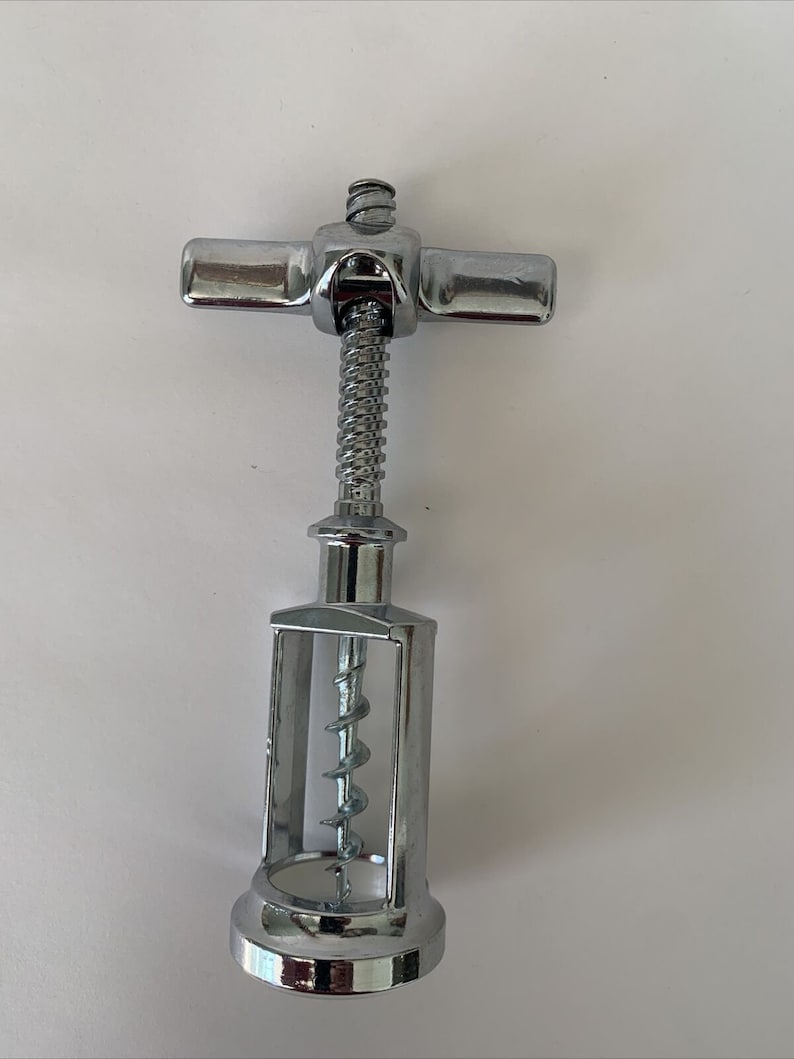 Vintage Corkscrew Self Pulling Wine Bottle Opener Made in Italy by
