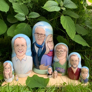 Personalisierte Nesting Dolls mit Portraits vom Foto Bild 1