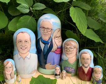 Personalisierte Nesting Dolls mit Portraits vom Foto