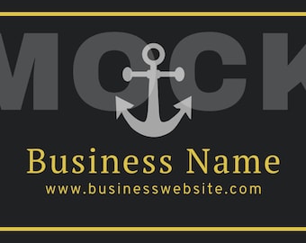 Pre-Made Business Card (Customizable With Your Logo) - Print Ready Professional Dark Elegant Minimalist Full Color