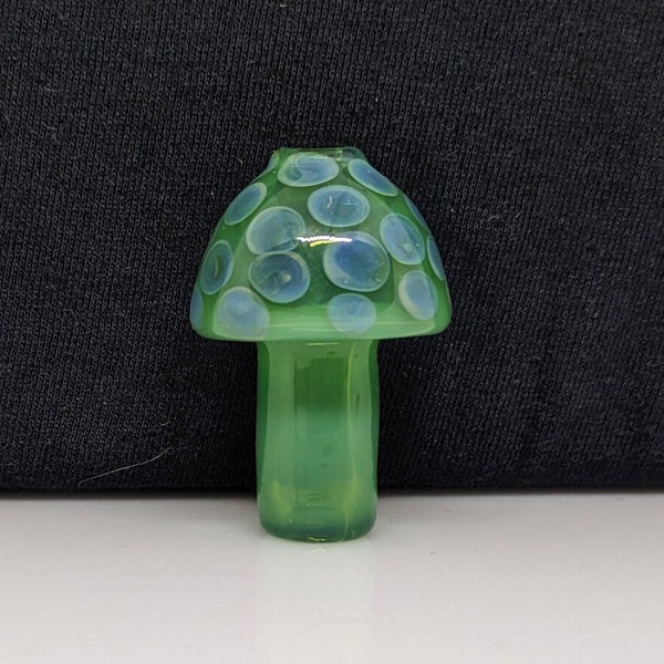Green Blue Mushroom Glass Finger Savers - Raw Cone Cigarette Filter Holder - Made in USA