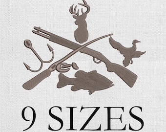 Hunter Embroidery Design, Machine Embroidery Design,mini embroidery, 9 Sizes, Instant Download