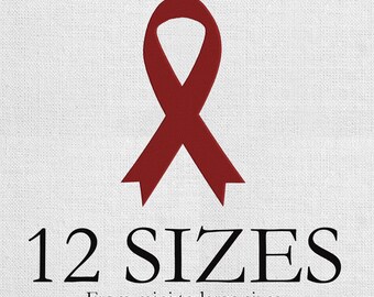 Cancer Awareness Ribbon Embroidery design, Mini Cancer Ribbon design, Awareness Ribbon Mini Embroidery, Ribbon embroidery design, Miniribbon