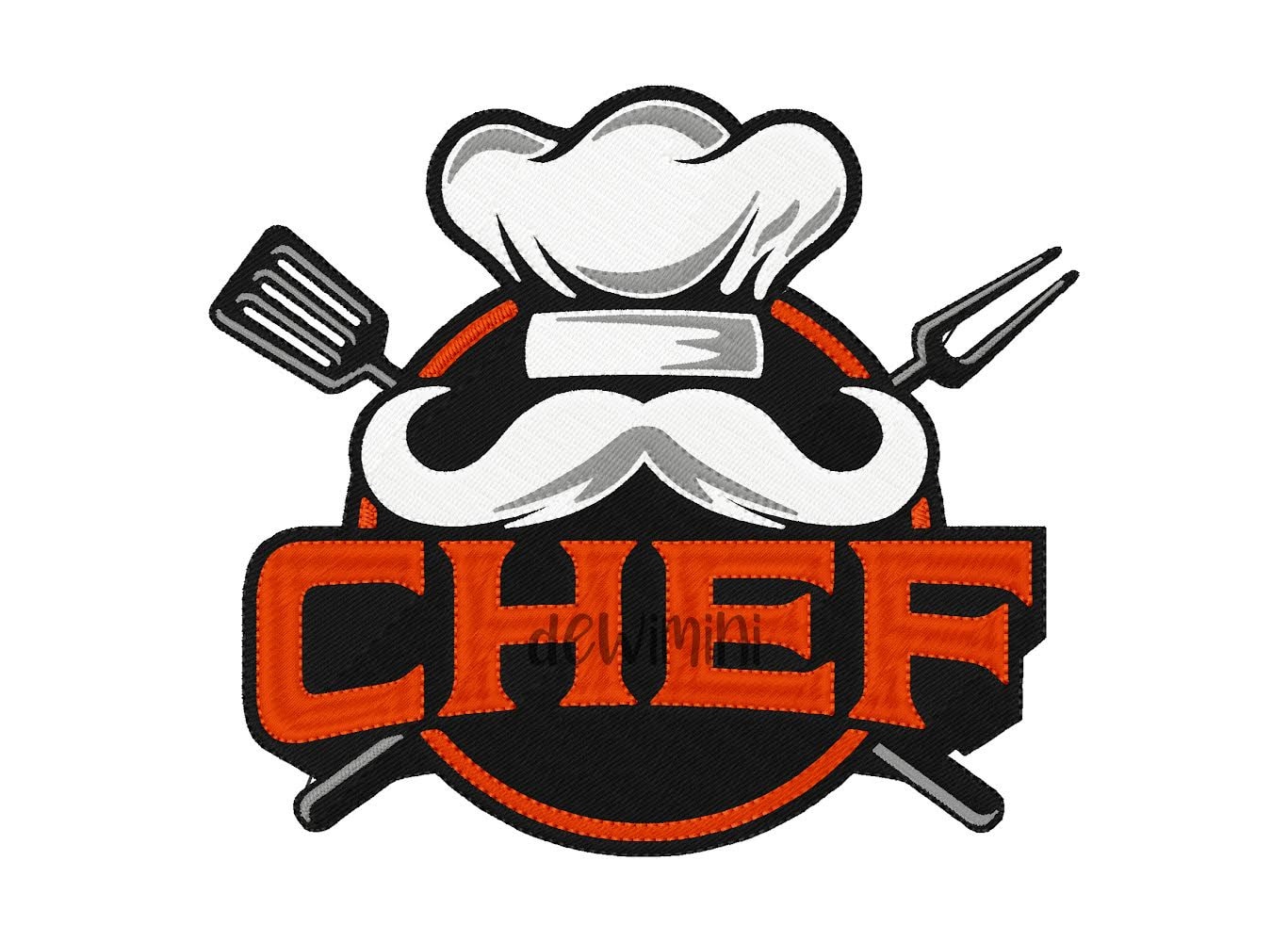 Chef Embroidery Design, Kitchen Embroidery Machine Designs, Cooking ...