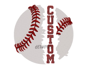 split baseball embroidery design, Baseball Namedrop Machine Embroidery Design, Sport Embroidery Design, Machine Embroidery Design, 5 Sizes