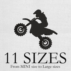 Desenho de Bordado Silhueta de Motocross – Arquivo para Mini Máquina de Bordado Esportivo (Download Digital)