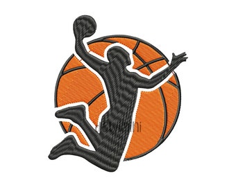 Basketball embroidery design, Basketball Players Embroidery Design, Basketball filled stitch, Sport Embroidery Design, 5 Sizes