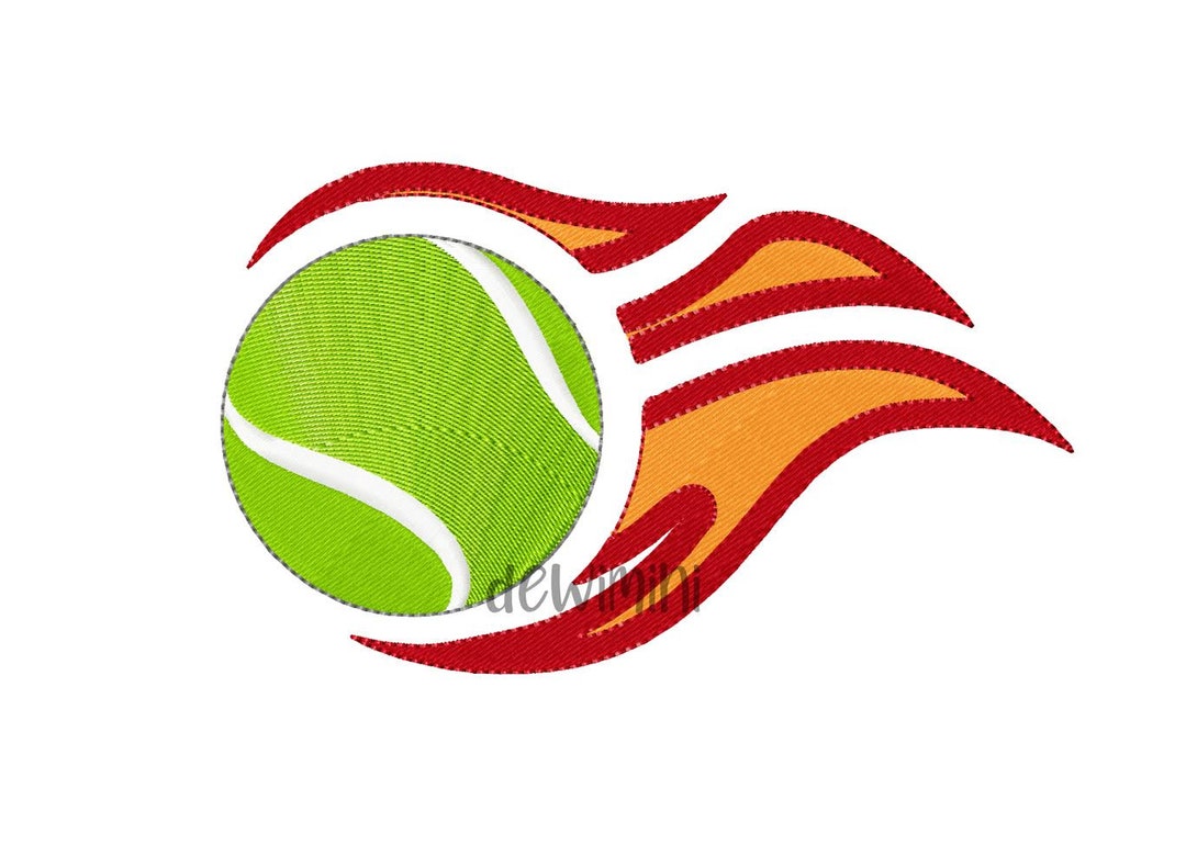 Tennis Ball Machine Embroidery Design, Tennis Embroidery Design, Sport
