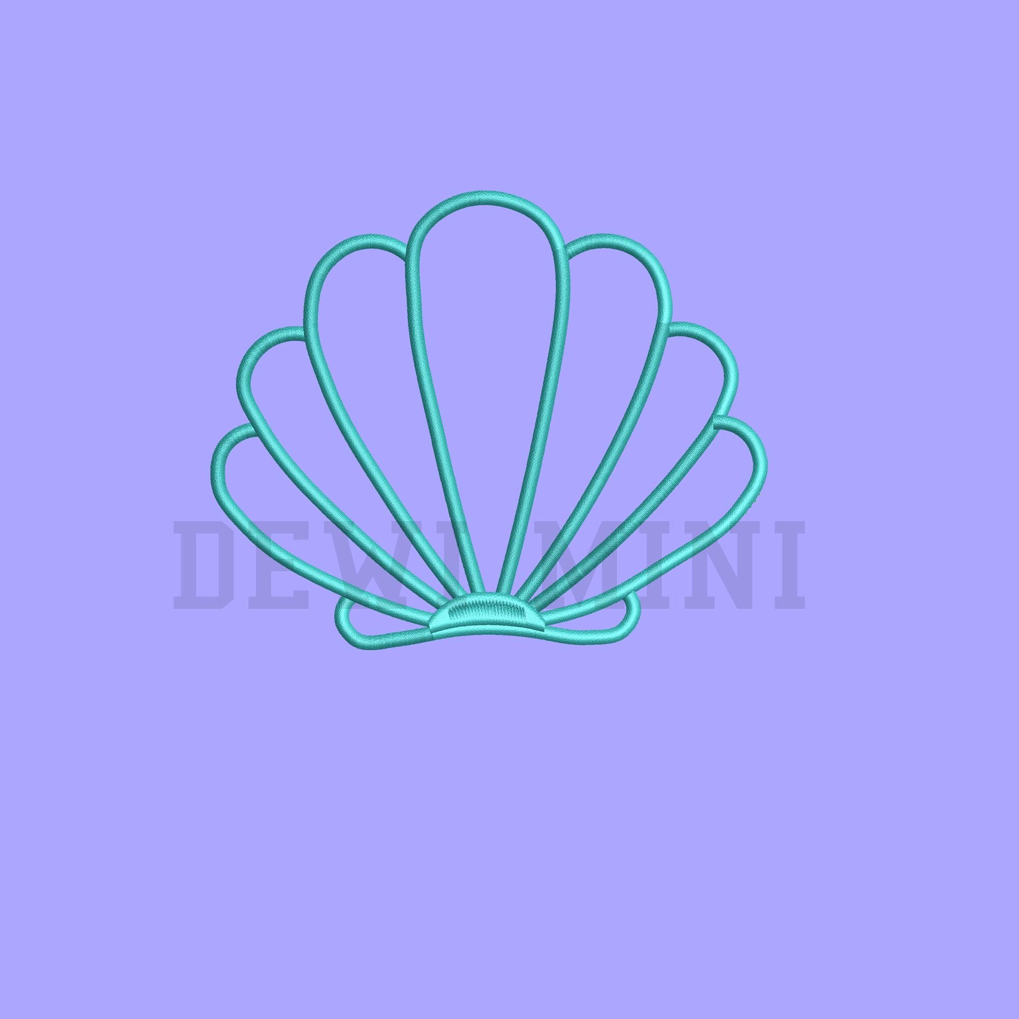 Sea Shell Embroidery Design, Sea Shell Applique Embroidery Design ...