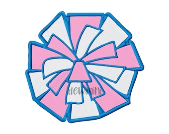 Pom Poms Embroidery Design, Cheerleader Pom Poms Embroidery Design,Machine Embroidery, Embroidery Patterns, 5 Sizes
