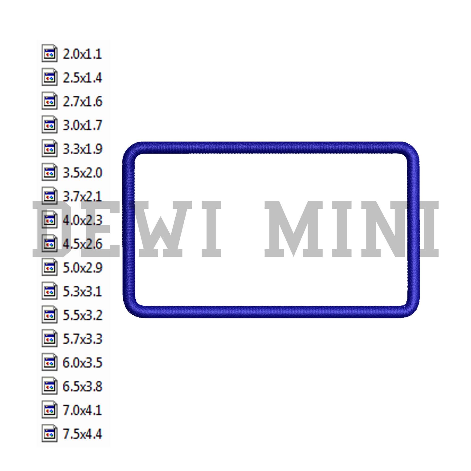 Rectangle Applique Embroidery Design. Rectangle Monogram Applique ...