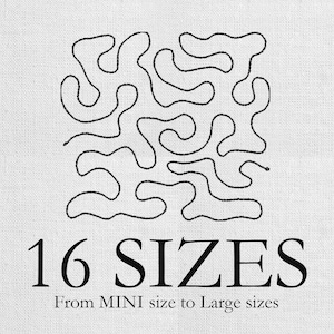 Stipple End to End Quilting Embroidery Design, Edge to Edge Quilt Block for Longarm Embroidery Machines, instant download