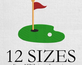 Golf Course Embroidery Design, Mini Golf embroidery, Golf Design, Machine Embroidery File, Instant Download Digital File