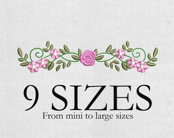 Creative Flower Embroidery Design - Creative Border Corner Machine Embroidery Pattern & Designs – Mini flower embroidery design